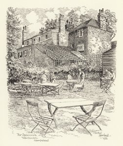 The Spaniards Tea Garden, Hampstead (litografi)
