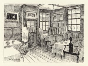 Ye Olde Cheshire Cheese (litografi) av Arthur Moreland