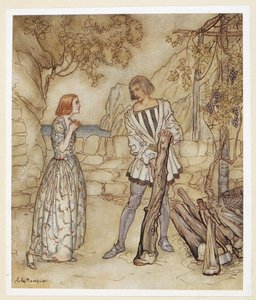 AKT III: Scen I, rad 15 Ack, nu ber er, arbeta inte så hårt. av Arthur Rackham