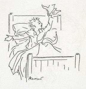 En pojke i sängen av Arthur Rackham