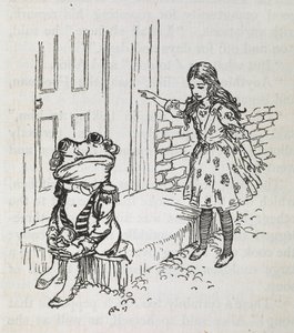 Alice och en groda utklädda till en lake av Arthur Rackham