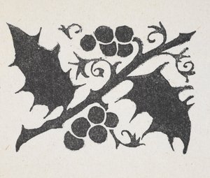 Svartvitt tryck av Holly Leave och bär av Arthur Rackham