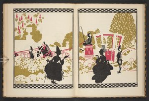 Askungen går till balen, illustration från Askungen, återberättad av C.S. Evans och illustrerad av Arthur Rackham av Arthur Rackham
