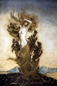 Comus, är en mask för att hedra kyskheten av Arthur Rackham