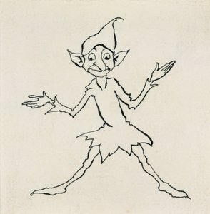 God kväll! sa Lukoje, illustration från Hans Christian Andersens Fairy Tales, publicerad 1932 (penna och bläck) av Arthur Rackham