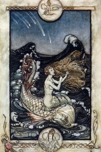 Illustration av Arthur RACKHAM (1867-1939) för The Dream of a Summer Night av William SHAKESPEARE av Arthur Rackham
