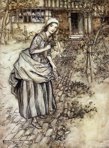 Illustration av Arthur RACKHAM (1867-1939) för The Dream of a Summer Night av William SHAKESPEARE av Arthur Rackham