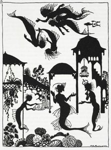 Illustration till "Den lilla sjöjungfrun", av Hans Christian Andersen (litho) av Arthur Rackham