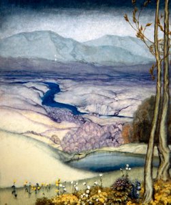 Landskap, ca 1920 (wc på papper) av Arthur Rackham