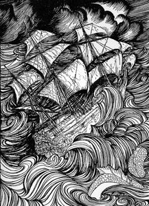 "Manuskript hittat i en flaska" av Edgar Allan Poe av Arthur Rackham