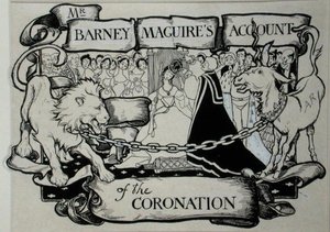 Mr Barney Maguires redogörelse för kröningen, illustration från "The Ingoldsby Legends or Mirth and Marvels", av Thomas Ingoldsby, publicerad 1898 (penna och bläck på papper) av Arthur Rackham