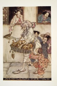 Nya lampor för gamla, från The Arthur Rackham Fairy Book, pub. 1933 av Arthur Rackham