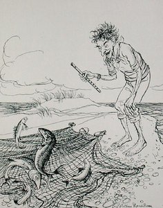 The Fisherman Piping, illustration från 