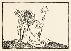 The Hag satt mot väggen, från Morgans Frenzy in Irish Fairy Tales