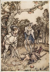 The Nose Tree, från Little Brother & Little Sister and Other Tales by the Brothers Grimm, pub.1917 av Arthur Rackham