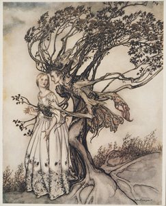 The Old Woman in the Wood, från Little Brother & Little Sister and Other Tales by the Brothers Grimm, pub.1917
