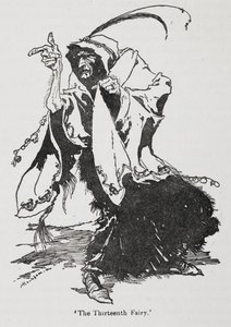 Den trettonde älvan från Briar Rose (Törnrosa) av Arthur Rackham