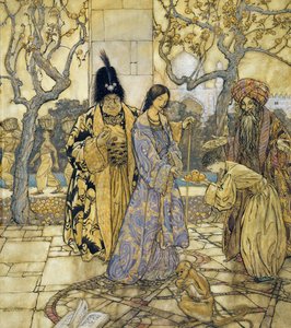 They Harvested for Ahmeds Princely Hand, 1917 (wc med penna och bläck på papper) av Arthur Rackham