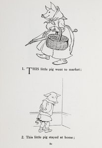 Den här lilla grisen gick på marknaden - barnkammare. av Arthur Rackham