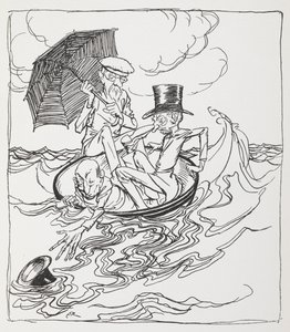 sea.swedish のボウルに 3 人の男性 av Arthur Rackham