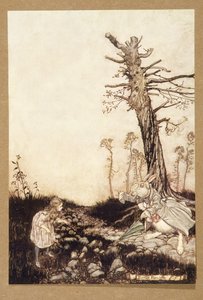 Varför Mary Ann, vad gör du här ute?, från Alices Adventures in Wonderland, av Lewis Carroll, pub.1907 av Arthur Rackham