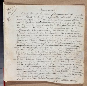 Manuskript till dikten "" Promonttoire"" av Arthur Rimbaud av Arthur Rimbaud