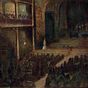 Baskien: Långfredagskväll, St Jean Baptistes kyrka, St Jean de Luz (färg litho)