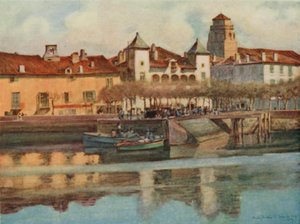Baskien: Lohobiague, St Jean de Luz (färg litho)