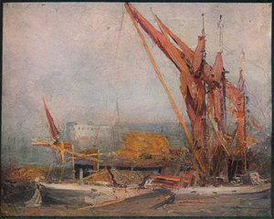 Hay Pråmar på Themsen, 1905