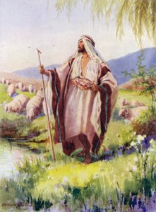 Herren är min herde (färg litho) av Arthur Twidle
