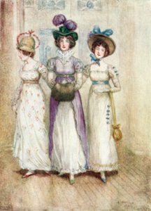 Illustration för Northanger Abbey av Jane Austen av Arthur Wallis Mills
