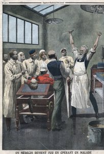 En läkare blev galen när han opererade en patient på ett sjukhus i Razomin, Chita, Ryssland av Artist Unknown