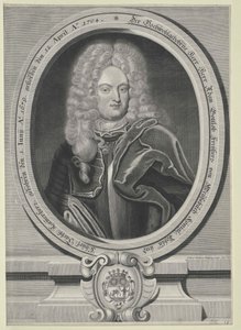 Adam Gottlob Baron Meusebach (tryck) av Artist Unknown