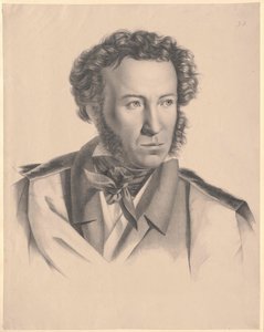Alexander Sergejevitj Pusjkin (tryck) av Artist Unknown