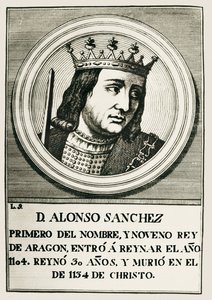 Alfonso I, "Slagskämpen" (1073-1134). Kung av Aragonien och Navarra (1104-1134). av Artist Unknown