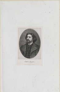 Alphonse Daudet (tryck) av Artist Unknown
