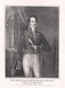 Augustin-Jean-Baptiste-Louis-Marie Comte Chazelles av Artist Unknown