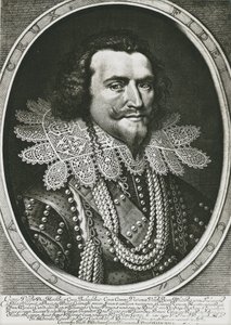 BUCKINGHAM, George Villiers, hertig av (1592-1628). Brittisk politiker, James I:s och Charles I:s favorit. Etsning. av Artist Unknown