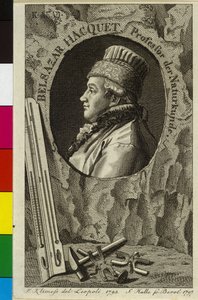 Balthazar Hacquet de La motte (tryck) av Artist Unknown