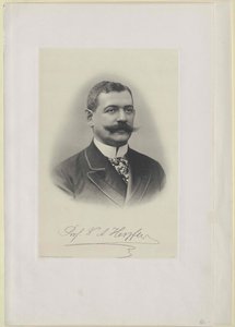 Charles August Herzfeld (tryck) av Artist Unknown