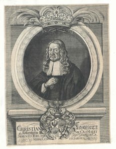 Christian Lorenz Adlershelm (tryck) av Artist Unknown