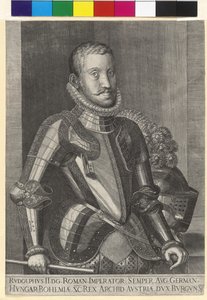 Kopparstick av Martin rota Kejsare Rudolf II av Artist Unknown