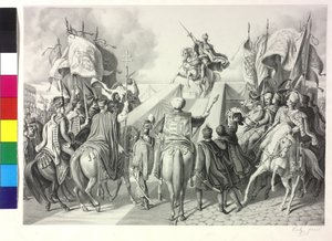 Kröning av Ferdinand I av Österrike till kung av Ungern i Bratislava den 28 september. september 1830 av Artist Unknown
