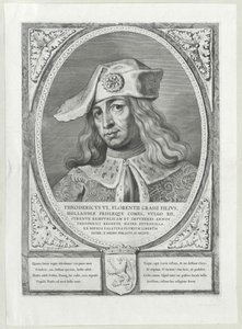 Greven av Holland Dietrich VI (tryck) av Artist Unknown