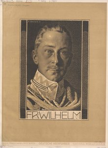 Kronprins av Tyska kejsardömet och Preussen Wilhelm (tryck) av Artist Unknown