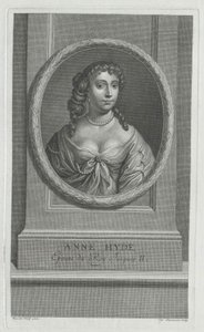 Hertiginnan av York Anne Hyde (tryck) av Artist Unknown