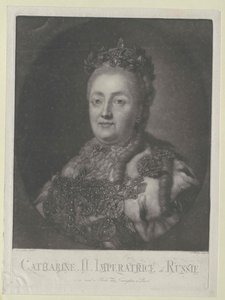 Kejsarinnan av Ryssland Katarina II av Artist Unknown