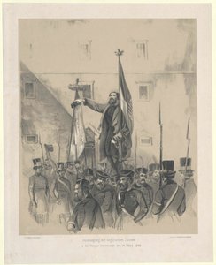 De ungerska juristernas tacktal vid Wiens universitet den 16 mars 1848 av Artist Unknown
