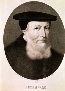 GUTENBERG Johannes: Porträtt (etsning) av Artist Unknown