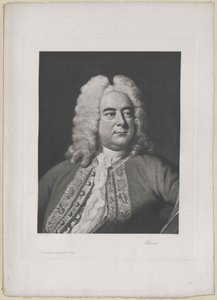 Georg Friedrich Haendel (tryck) av Artist Unknown